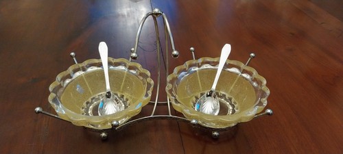 Silver plate double - double, glass