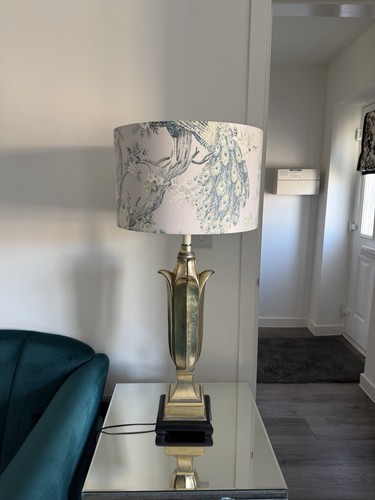 Tall gold lamps with - 2,