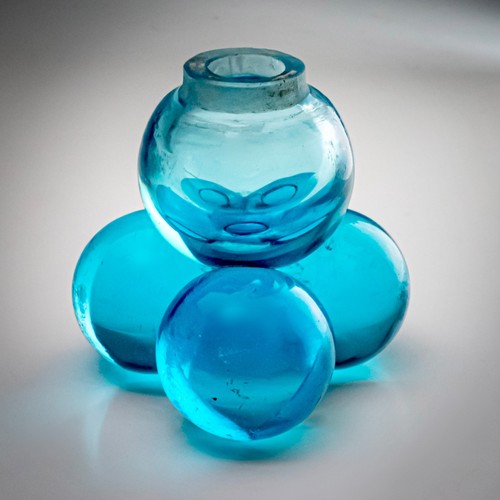Victorian inkwell harrachs - inkwell,