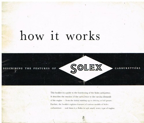 Solex carburettors - carburettors, '50's