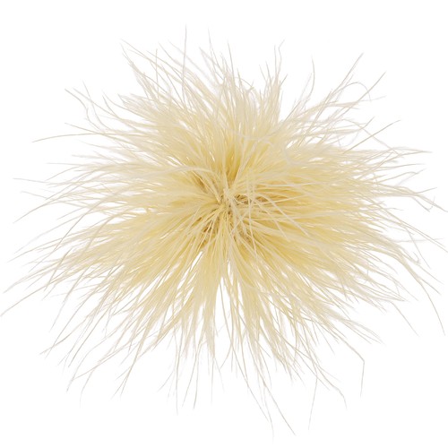 Light yellow feather brooches - light,