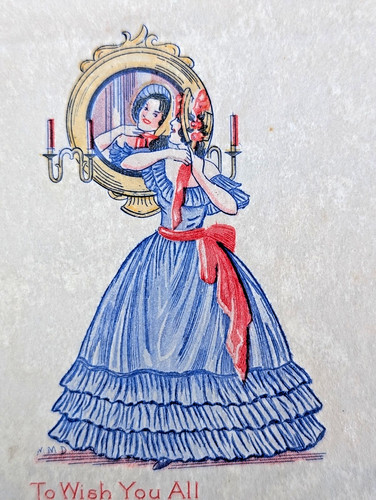 Vintage unused crinoline lady - vintage,
