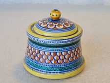 Deruta Italian Hand Painted Pottery Trinket Pot - Ceramics, Italy