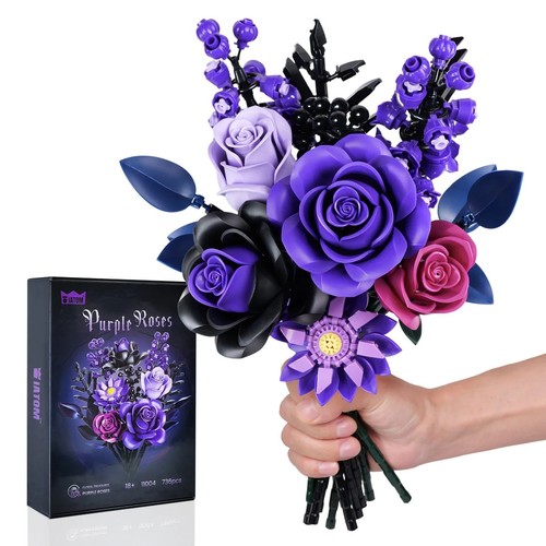 Lego the purple rose bouquet - lego,