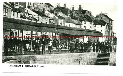 Brixham fishmarket 1902 - fishmarket,,