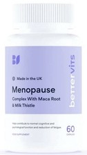 Bettervits Menopause Complex With Maca Root & Milk Thistle. 60 Capsules.