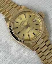 Rolex Datejust 18ct Yellow Gold 26mm Champagne Dial Ladies Watch President 6917
