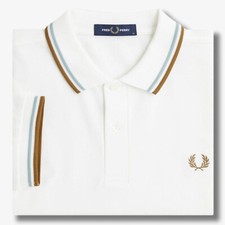 REDUCED STOCK Fred Perry Mens Snow White Short Sleeve Polo Shirt