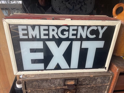 Vintage emergency exit removed - vintage,