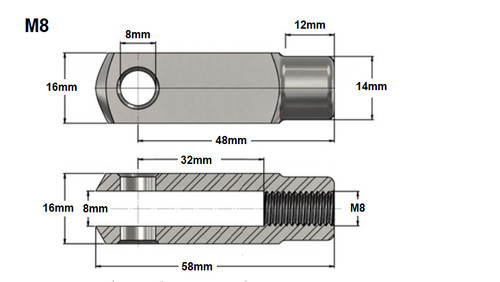 Clevis yoke long joint - yoke,