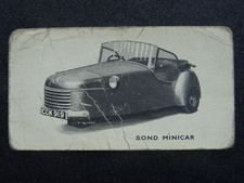 No.28 BOND MINICAR (THREE WHEELER) Motor Cars (Black & White) Kellogg Ltd 1949