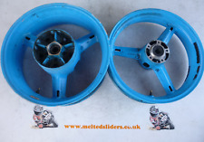 Suzuki GSXR 600 750 1000 Y K1 K2 K3 Pair Blue Wheels Rims AJZ Front 6" BOJ Rear