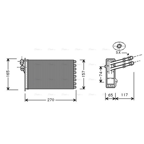 Heat exchanger for golf - vw,