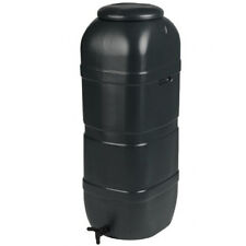 Ward Slimline Black Plastic Water Butt with Lid and Tap - 100 Litre GN334