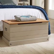 Grey Corona Pine Bedroom Furniture Wardrobe Chest of Drawers Ottoman Bedside