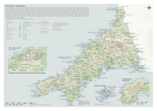 Historic cornwall map poster - historic, map/poster