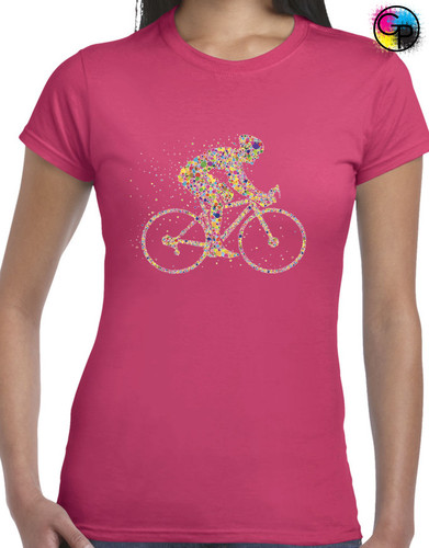Cyclist dots ladies shirt - ladies,
