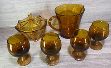 Amber Glass Lemonade Jug Vase