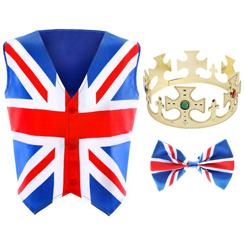 Adult union jack waistcoat - union,