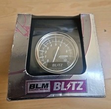 NEW BLITZ BLM SERIES OIL / FUEL PRESSURE GAUGE CARBON BLACK 60MM 60 MM 19323