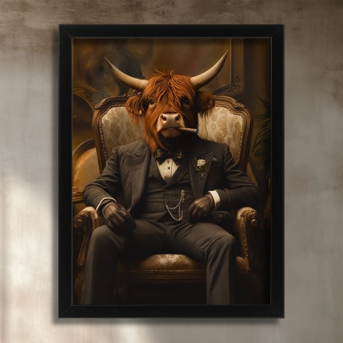 Highland cow art print - highland,