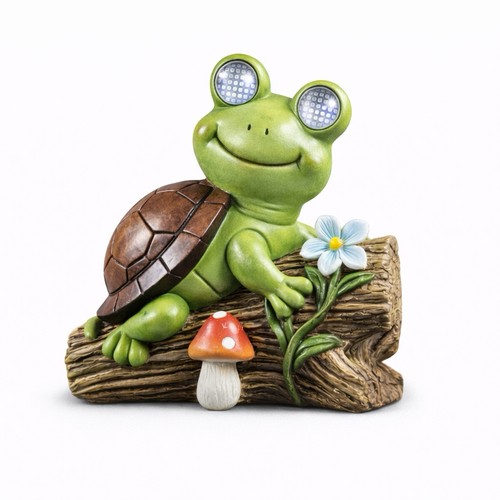 Solar frog garden - frog, with