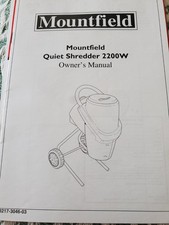 Mountfield Garden  Shredder 2200W Owners Manual