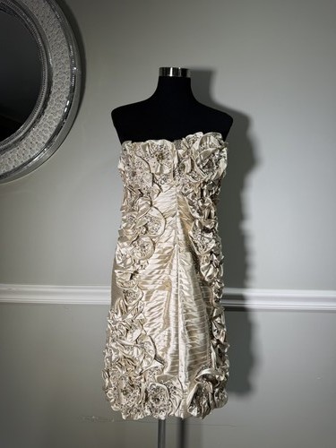 Terani couture champagne satin - champagne,