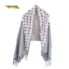 Coast Grey Nadia Pom Fur Pom