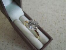 NEW Michelle Mone 2CT Diamonique Solitaire Ring 9ct Gold -  Size Q