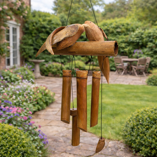 Handmade twin bird bamboo wind - twin,