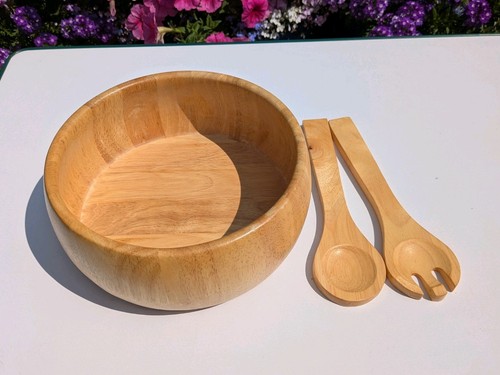Wooden salad bowl - salad,