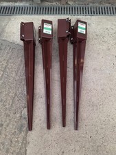 PowaPost Drive In Fence Post Spike Twin Bolt 75x75x750mm - Pack Of 4