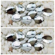 Best Fishing Flattie Attractor Spinner Blades 70pcs Smooth Nickel Spoons Plaice
