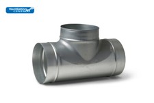 Unequal 90 degree tee T spiral ducting tube ventilation pipe 3 way connector