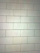 Laura Ashley Tiles White Wallpaper X3 rolls Same Batch metro tile effect