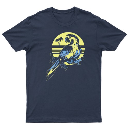 Tropical parrot mens shirt - parrot, t