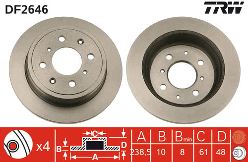 New brake disc for rover - 2x,