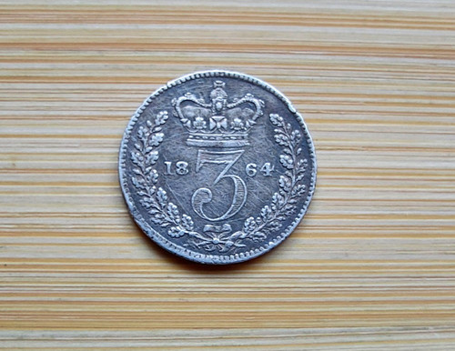1864 victoria threepence - victoria,
