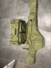 Trakker Luggage Set Large Tackle Bag and Padded Double Rod Holder Carp Fishing