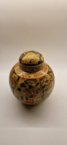 Decorative chinese lidded - chinese, jar