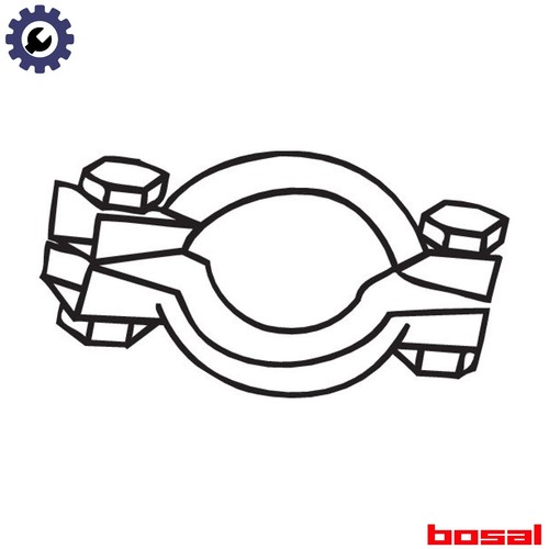 Clamping piece exhaust system - piece,