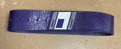 Y2k diesel leather belt purple - leather,