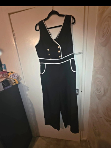 Shein black wide leg jumpsuit - shein,