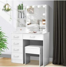 White Dressing Table with LED
