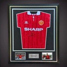 Eric Cantona- Signed And Deluxe Framed Manchester United Shirt 1992/94  £399