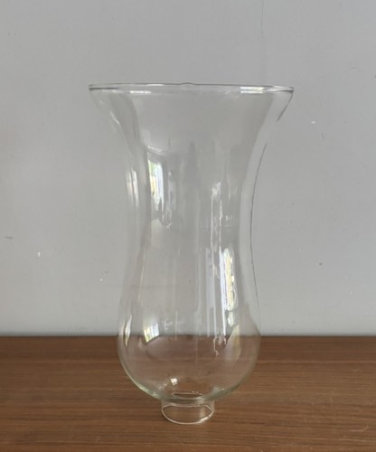 Vintage clear glass hurricane - vintage,