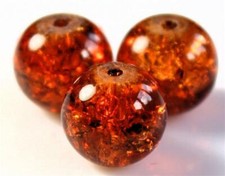 Crackle glass round beads buy - crackle,