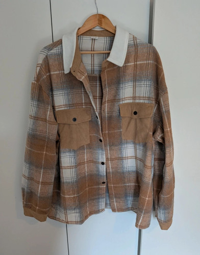 Men plaid shacket - men's,