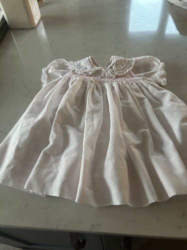 Vintage smocked baby dress - smocked,
